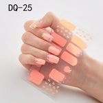 Load image into Gallery viewer, 14pcs/sheet Glitter Gradient Color Nail Stickers Nail Wraps Full Cover Nail Polish Sticker DIY Self-Adhesive Nail Art Decoration
