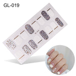 Load image into Gallery viewer, 1 Sheet Glitter Series Powder Sequins Fashion Nail Art Stickers Collection Manicure DIY Nail Polish Strips Wraps for Party Decor
