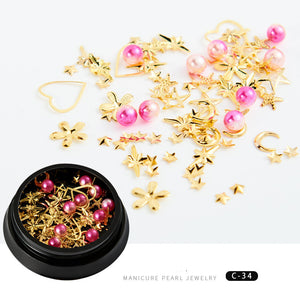 Nail popular copper round rivets sequins nail drill ornaments