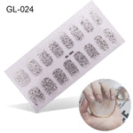 Load image into Gallery viewer, 1 Sheet Glitter Series Powder Sequins Fashion Nail Art Stickers Collection Manicure DIY Nail Polish Strips Wraps for Party Decor
