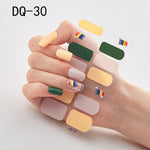 Load image into Gallery viewer, 14pcs/sheet Glitter Gradient Color Nail Stickers Nail Wraps Full Cover Nail Polish Sticker DIY Self-Adhesive Nail Art Decoration
