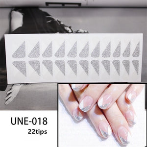 1 Sheet Glitter Series Powder Sequins Fashion Nail Art Stickers Collection Manicure DIY Nail Polish Strips Wraps for Party Decor