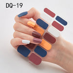 Load image into Gallery viewer, 14pcs/sheet Glitter Gradient Color Nail Stickers Nail Wraps Full Cover Nail Polish Sticker DIY Self-Adhesive Nail Art Decoration
