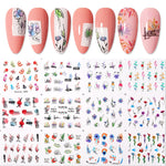 Load image into Gallery viewer, 1 Sheet 3D Floral Nail Sticker Adhesive Plants Colorful Beautiful Flowers Nail Transfer Sticker Decals Nail Art Decoration
