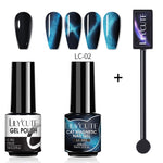 Load image into Gallery viewer, LILYCUTE 7ML 9D Cat Magnetic Gel Polish Set Semi Permanent Soak Off UV LED Glitter Nails Magnet Stick Black Gel Needed
