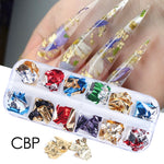 Load image into Gallery viewer, Sparkly Foil Nails Sequins Irregular Aluminum Gold Red Summer Design Set Nail Glitter Flakes Gel DIY Manicure Accessories CH950
