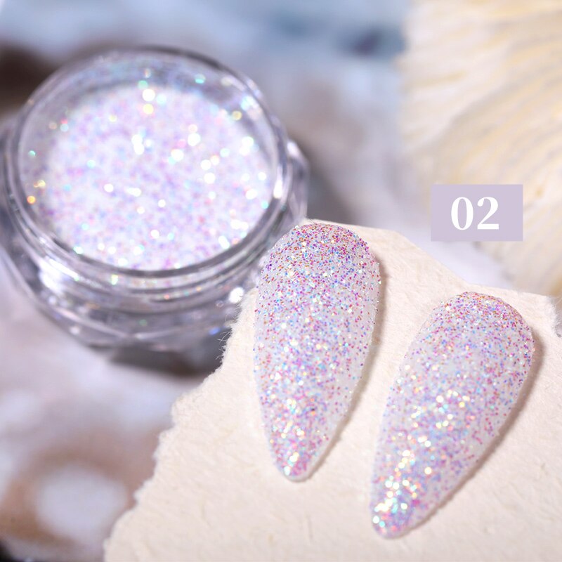 1 Box Hot Sale Iridescent Nail Powders Shiny Nail Glitters Dust Decorations For Nail Art Chrome Pigment DIY Accessories