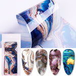 Load image into Gallery viewer, 10 Sheets Nail Transfer Foil Marble Nail Art Stickers Retro Pattern Nail Art Decals DIY Nails Accessories 4*100cm
