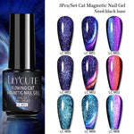 Load image into Gallery viewer, LILYCUTE 7ML 9D Cat Magnetic Gel Polish Set Semi Permanent Soak Off UV LED Glitter Nails Magnet Stick Black Gel Needed
