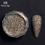 Load image into Gallery viewer, 1 Box Hot Sale Iridescent Nail Powders Shiny Nail Glitters Dust Decorations For Nail Art Chrome Pigment DIY Accessories
