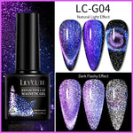 Load image into Gallery viewer, LILYCUTE 7ml 9D Reflective Cat Magnetic Gel Nail Polish Glitter Vernis Semi Permanent Soak Off Magnetic UV Gel Nail Art Gel
