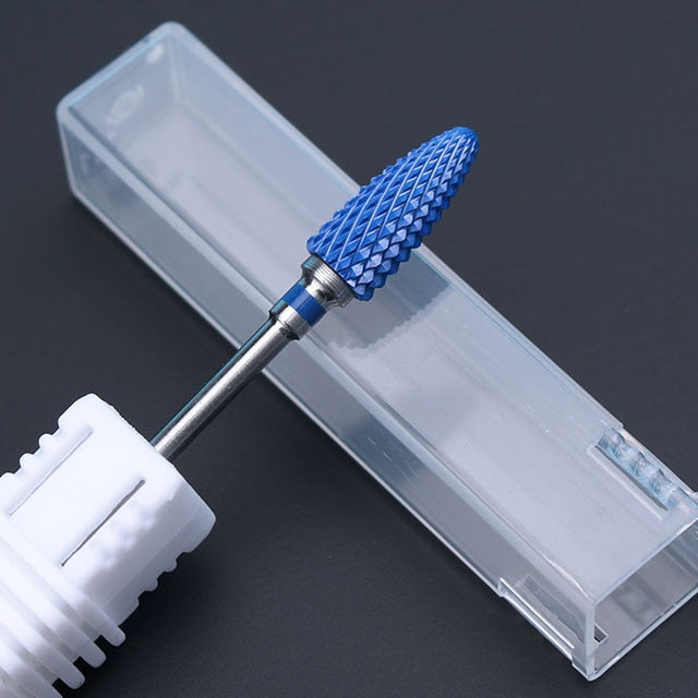 Ceramic Milling Cutter Manicure Nail Drill Bits Electric Nail Files Pink Blue Grinding Bits Mills Cutter Burr Accessories