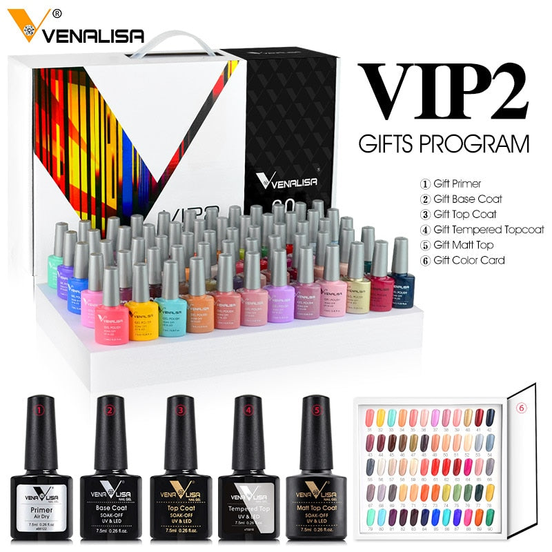 New 60 Fashion Color Venalisa Gel Polish Varnish Color Gel Polish For Nail Art Design Nail Gel Nail Salon Used Nail Gel Kit