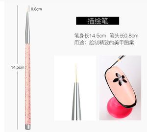 3 Sets of nail brushes  Nail brushes Drawing lines UV gel brushes grid pens Nail decoration Manicure Accessories