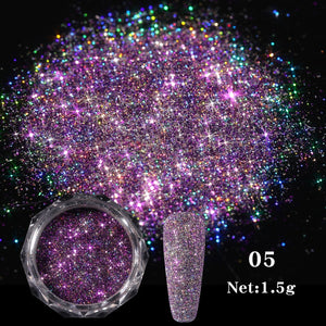 1 Box Hot Sale Iridescent Nail Powders Shiny Nail Glitters Dust Decorations For Nail Art Chrome Pigment DIY Accessories