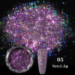 Load image into Gallery viewer, 1 Box Hot Sale Iridescent Nail Powders Shiny Nail Glitters Dust Decorations For Nail Art Chrome Pigment DIY Accessories
