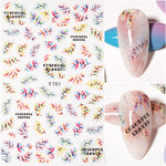 Load image into Gallery viewer, 1 Sheet 3D Floral Nail Sticker Adhesive Plants Colorful Beautiful Flowers Nail Transfer Sticker Decals Nail Art Decoration
