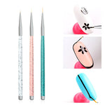 Load image into Gallery viewer, 3 Sets of nail brushes  Nail brushes Drawing lines UV gel brushes grid pens Nail decoration Manicure Accessories
