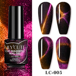 Load image into Gallery viewer, LILYCUTE 7ml 9D Reflective Cat Magnetic Gel Nail Polish Glitter Vernis Semi Permanent Soak Off Magnetic UV Gel Nail Art Gel
