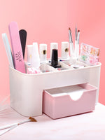 Load image into Gallery viewer, Nail Art Tools Storage Box Nail Gel Organizer Container Case Nail Art Brush Holder Makeup Brush Case Table Organizer
