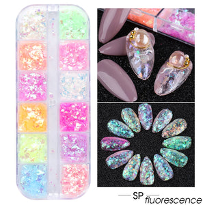 Sparkly Foil Nails Sequins Irregular Aluminum Gold Red Summer Design Set Nail Glitter Flakes Gel DIY Manicure Accessories CH950