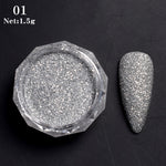 Load image into Gallery viewer, 1 Box Hot Sale Iridescent Nail Powders Shiny Nail Glitters Dust Decorations For Nail Art Chrome Pigment DIY Accessories
