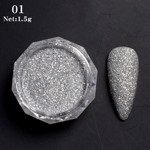 1 Box Hot Sale Iridescent Nail Powders Shiny Nail Glitters Dust Decorations For Nail Art Chrome Pigment DIY Accessories