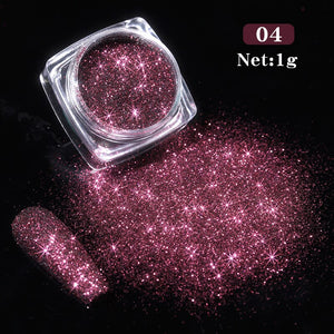 1 Box Hot Sale Iridescent Nail Powders Shiny Nail Glitters Dust Decorations For Nail Art Chrome Pigment DIY Accessories