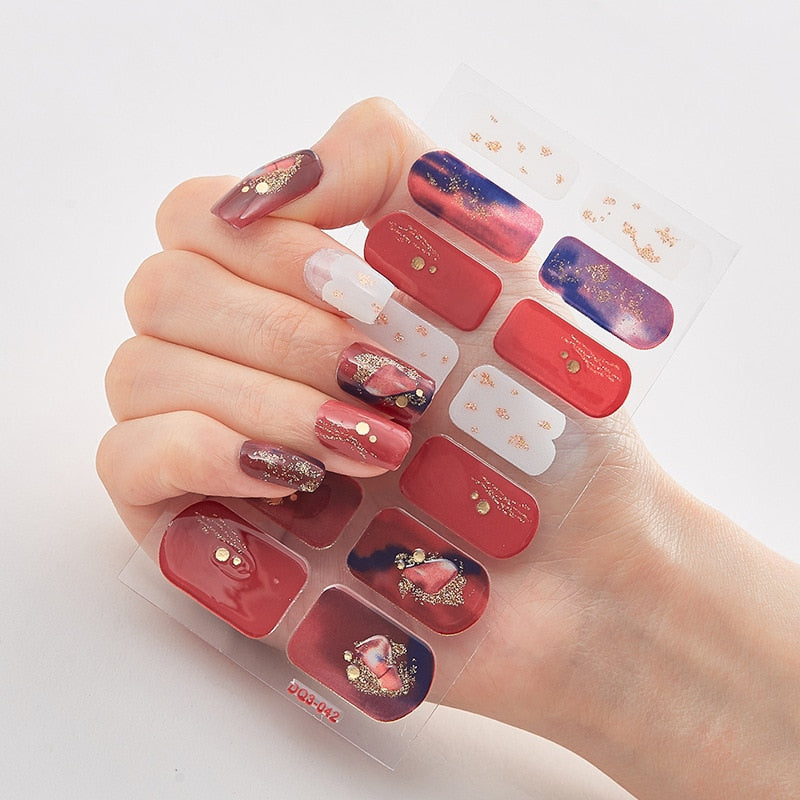 Two Sorts 0f Nail Stickers Glitter Series Novidades Designer Nail Decals Nails Art Decoration Nailart Sticker Nail Strips