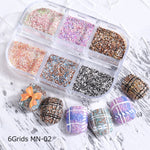 Load image into Gallery viewer, Sparkly Foil Nails Sequins Irregular Aluminum Gold Red Summer Design Set Nail Glitter Flakes Gel DIY Manicure Accessories CH950
