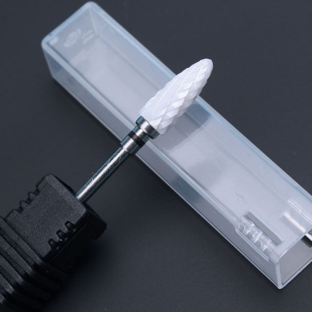 Ceramic Milling Cutter Manicure Nail Drill Bits Electric Nail Files Pink Blue Grinding Bits Mills Cutter Burr Accessories