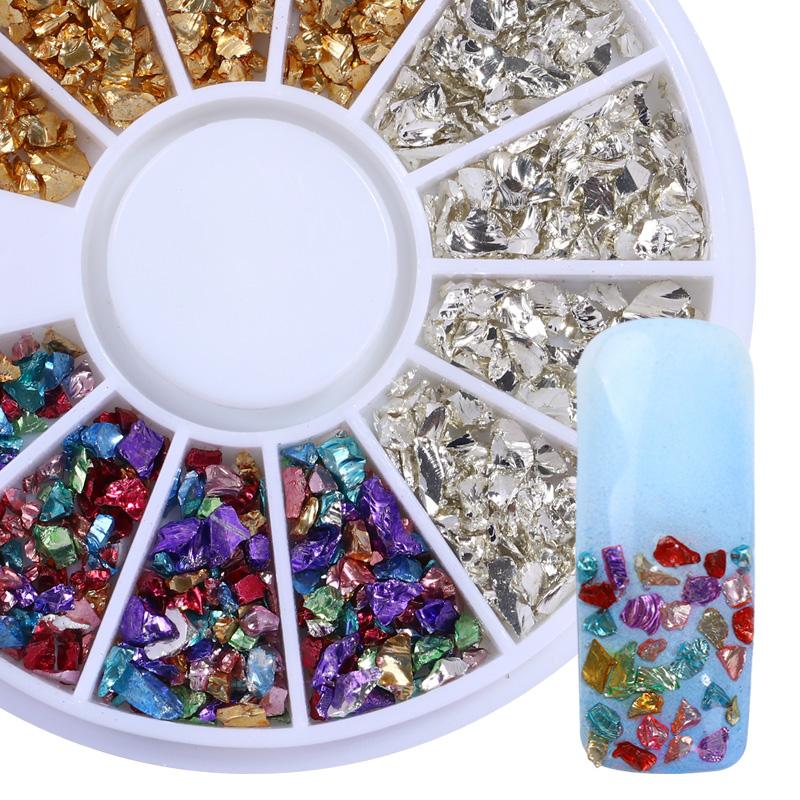 BORN PRETTY Nail Rhinestone Small Irregular Beads Mixed Color Stone Manicuring 3D Nail Art Decoration In Wheel Nails Accessories