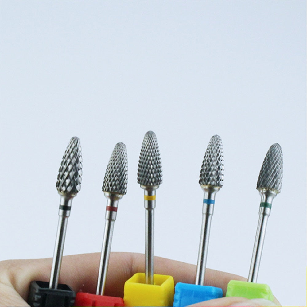 Ceramic Milling Cutter Manicure Nail Drill Bits Electric Nail Files Pink Blue Grinding Bits Mills Cutter Burr Accessories