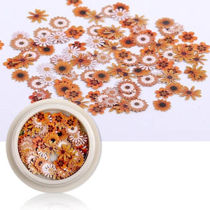 Nail Art Color Mixed Flower  Wood Pulp Piece Small Daisy Rose  Fresh Pastoral Nail Dried Flower Patch  DIY Nail Art Decoration