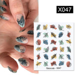 Load image into Gallery viewer, 1 Sheet 3D Floral Nail Sticker Adhesive Plants Colorful Beautiful Flowers Nail Transfer Sticker Decals Nail Art Decoration
