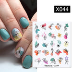 Load image into Gallery viewer, 1 Sheet 3D Floral Nail Sticker Adhesive Plants Colorful Beautiful Flowers Nail Transfer Sticker Decals Nail Art Decoration
