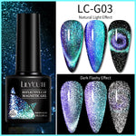 Load image into Gallery viewer, LILYCUTE 7ml 9D Reflective Cat Magnetic Gel Nail Polish Glitter Vernis Semi Permanent Soak Off Magnetic UV Gel Nail Art Gel
