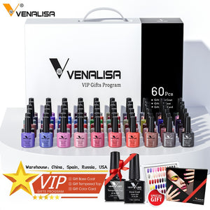 New 60 Fashion Color Venalisa Gel Polish Varnish Color Gel Polish For Nail Art Design Nail Gel Nail Salon Used Nail Gel Kit