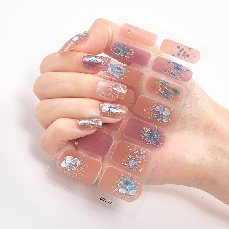 Two Sorts 0f Nail Stickers Glitter Series Novidades Designer Nail Decals Nails Art Decoration Nailart Sticker Nail Strips