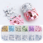 Load image into Gallery viewer, Sparkly Foil Nails Sequins Irregular Aluminum Gold Red Summer Design Set Nail Glitter Flakes Gel DIY Manicure Accessories CH950
