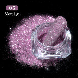 1 Box Hot Sale Iridescent Nail Powders Shiny Nail Glitters Dust Decorations For Nail Art Chrome Pigment DIY Accessories