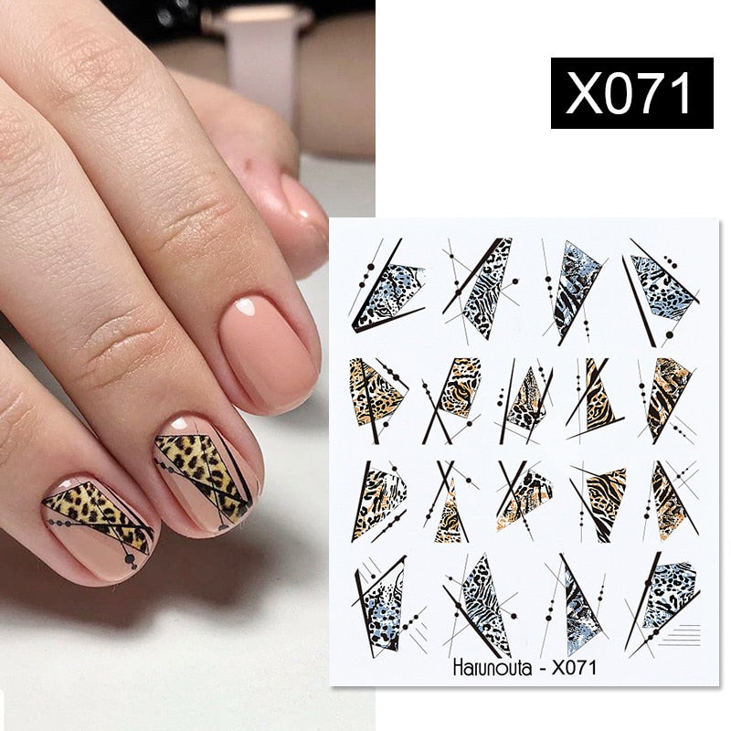 1 Sheet 3D Floral Nail Sticker Adhesive Plants Colorful Beautiful Flowers Nail Transfer Sticker Decals Nail Art Decoration