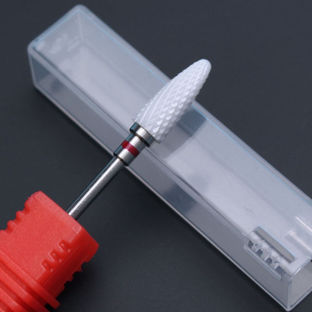 Ceramic Milling Cutter Manicure Nail Drill Bits Electric Nail Files Pink Blue Grinding Bits Mills Cutter Burr Accessories