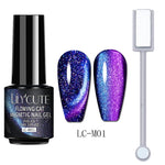 Load image into Gallery viewer, LILYCUTE 7ML 9D Cat Magnetic Gel Polish Set Semi Permanent Soak Off UV LED Glitter Nails Magnet Stick Black Gel Needed
