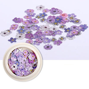 Nail Art Color Mixed Flower  Wood Pulp Piece Small Daisy Rose  Fresh Pastoral Nail Dried Flower Patch  DIY Nail Art Decoration