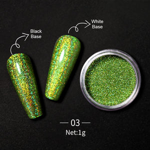 1 Box Hot Sale Iridescent Nail Powders Shiny Nail Glitters Dust Decorations For Nail Art Chrome Pigment DIY Accessories