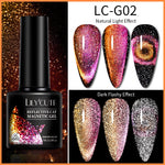 Load image into Gallery viewer, LILYCUTE 7ml 9D Reflective Cat Magnetic Gel Nail Polish Glitter Vernis Semi Permanent Soak Off Magnetic UV Gel Nail Art Gel
