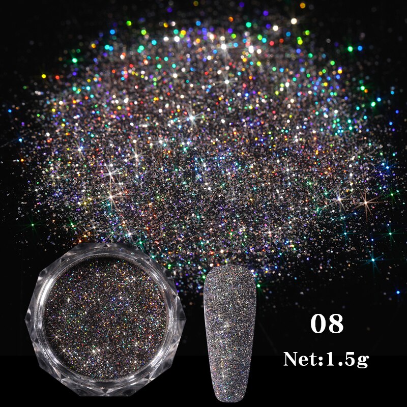 1 Box Hot Sale Iridescent Nail Powders Shiny Nail Glitters Dust Decorations For Nail Art Chrome Pigment DIY Accessories