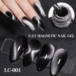 Load image into Gallery viewer, LILYCUTE 7ML 9D Cat Magnetic Gel Polish Set Semi Permanent Soak Off UV LED Glitter Nails Magnet Stick Black Gel Needed
