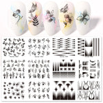 Load image into Gallery viewer, 1 Sheet 3D Floral Nail Sticker Adhesive Plants Colorful Beautiful Flowers Nail Transfer Sticker Decals Nail Art Decoration
